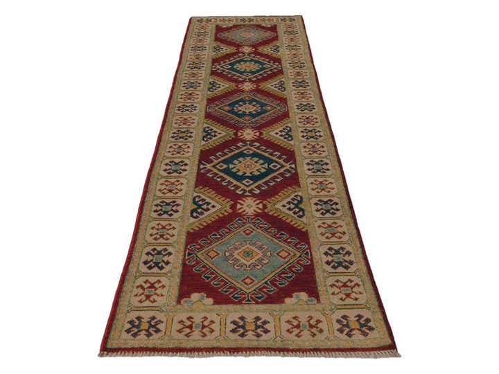 2' 7 x 9' 8 Hand Knotted Kazak Runner Rug