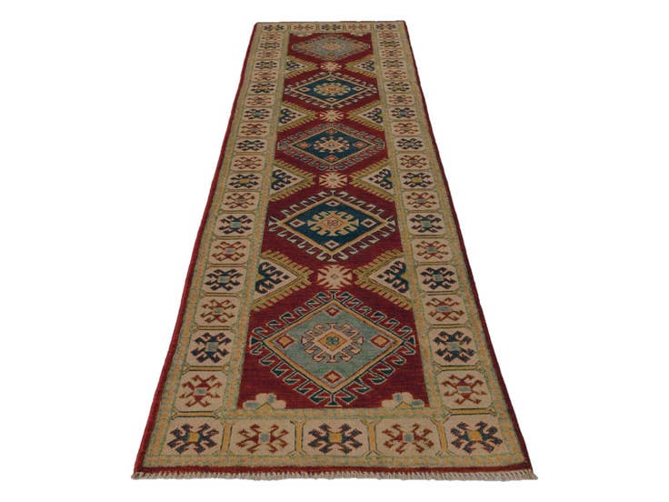 Detail image of 2' 7 x 9' 8 Hand Knotted Kazak Runner Rug
