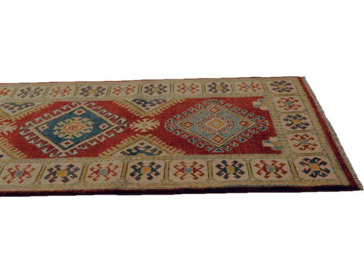 2' 7 x 9' 8 Hand Knotted Kazak Runner Rug
