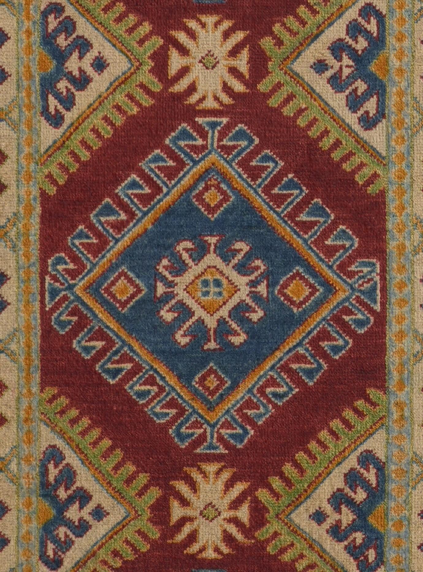 2' 7 x 9' 8 Hand Knotted Kazak Runner Rug