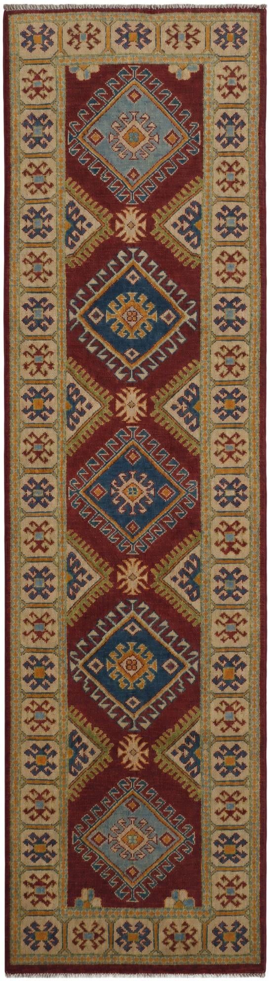 2' 7 x 9' 8 Hand Knotted Kazak Runner Rug