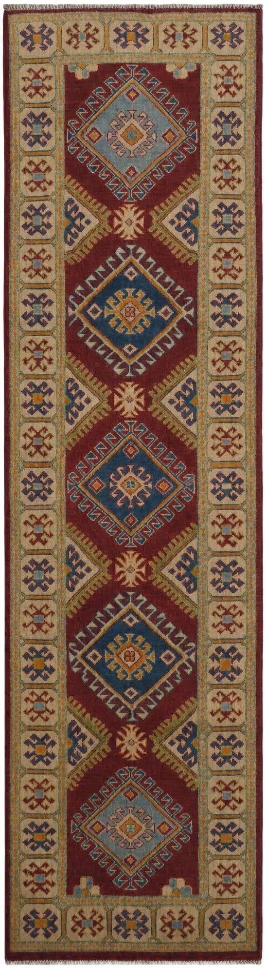 2' 7 x 9' 8 Hand Knotted Kazak Runner Rug