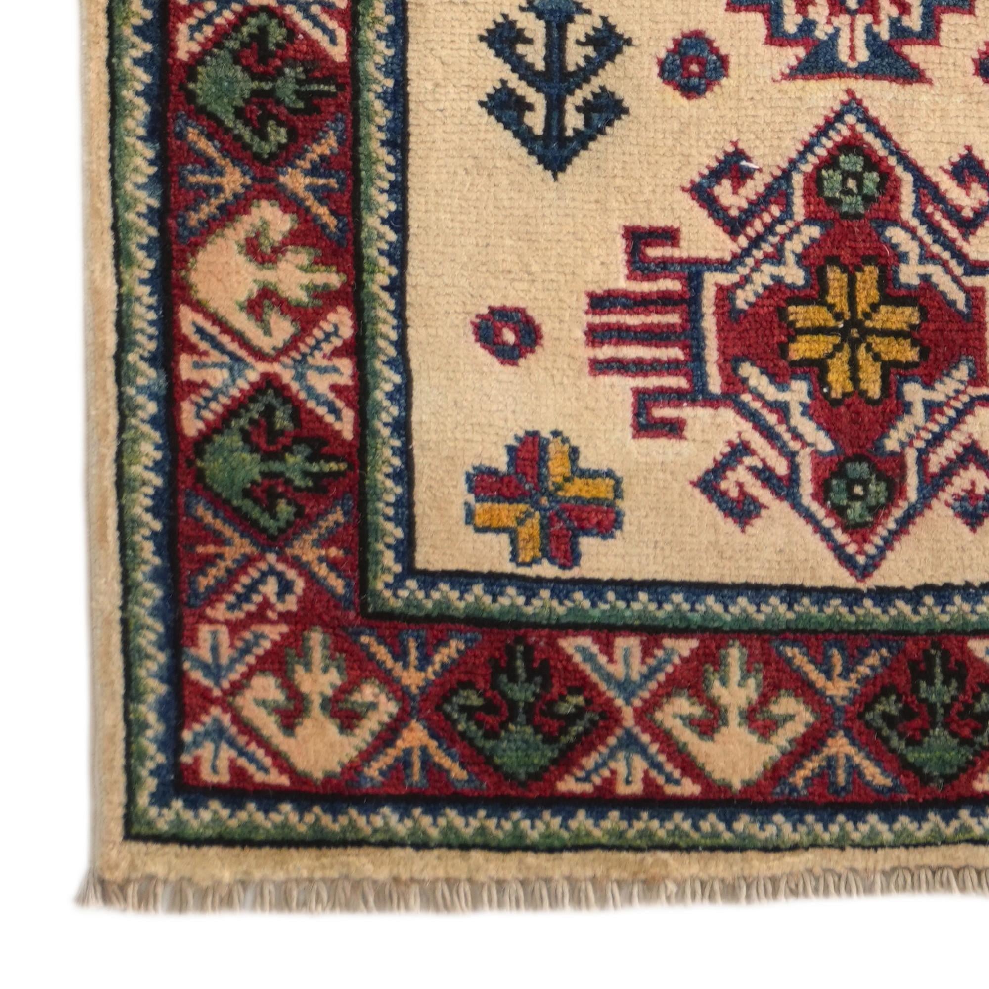 2' 2 x 5' 10 Hand Knotted Kazak Runner Rug