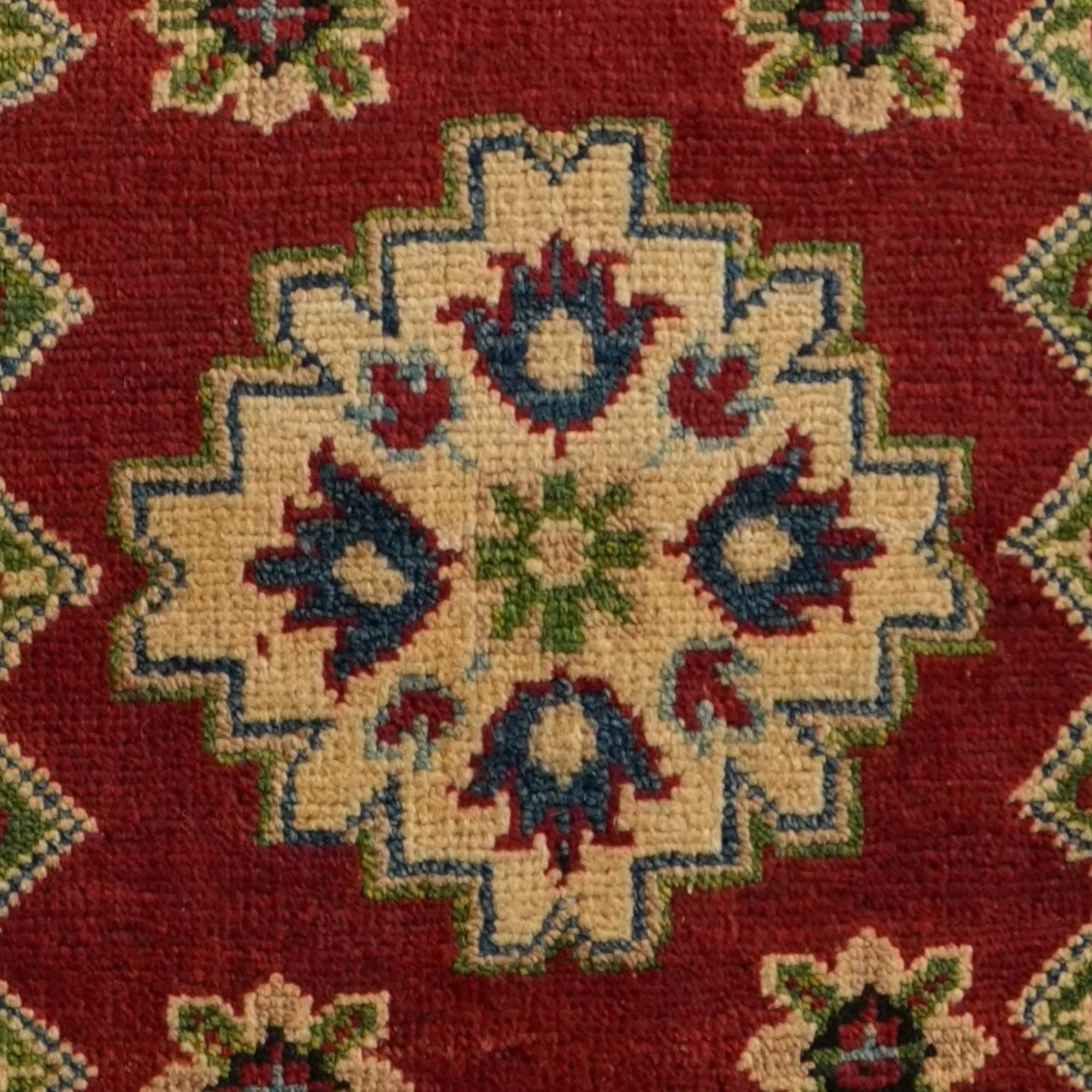 80cm x 235cm anudado a mano Kazak Alfombra Pasillera
