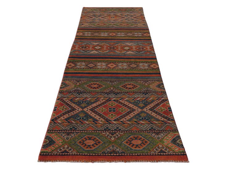 Detail image of 2' 8 x 9' 11 Hand Knotted Kazak Runner Rug