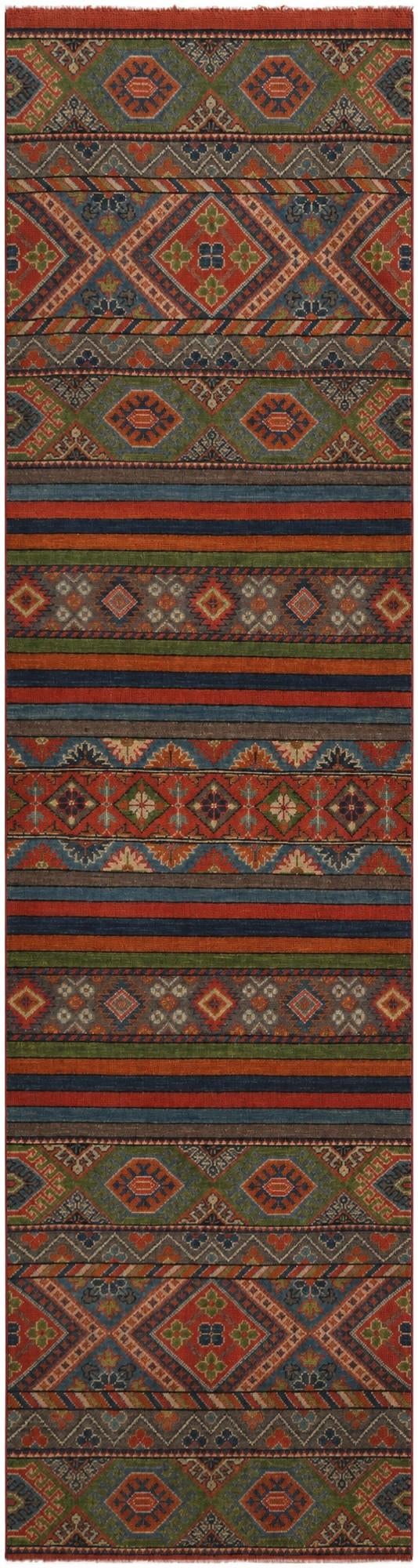 2' 8 x 9' 11 Hand Knotted Kazak Runner Rug