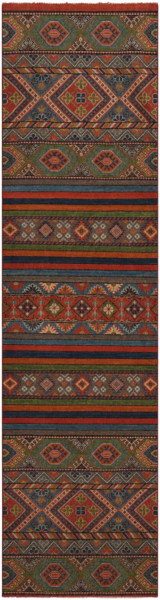 2' 8 x 9' 11 Hand Knotted Kazak Runner Rug