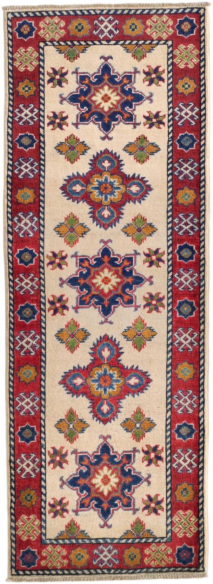 2' 2 x 6' Hand Knotted Kazak Runner Rug