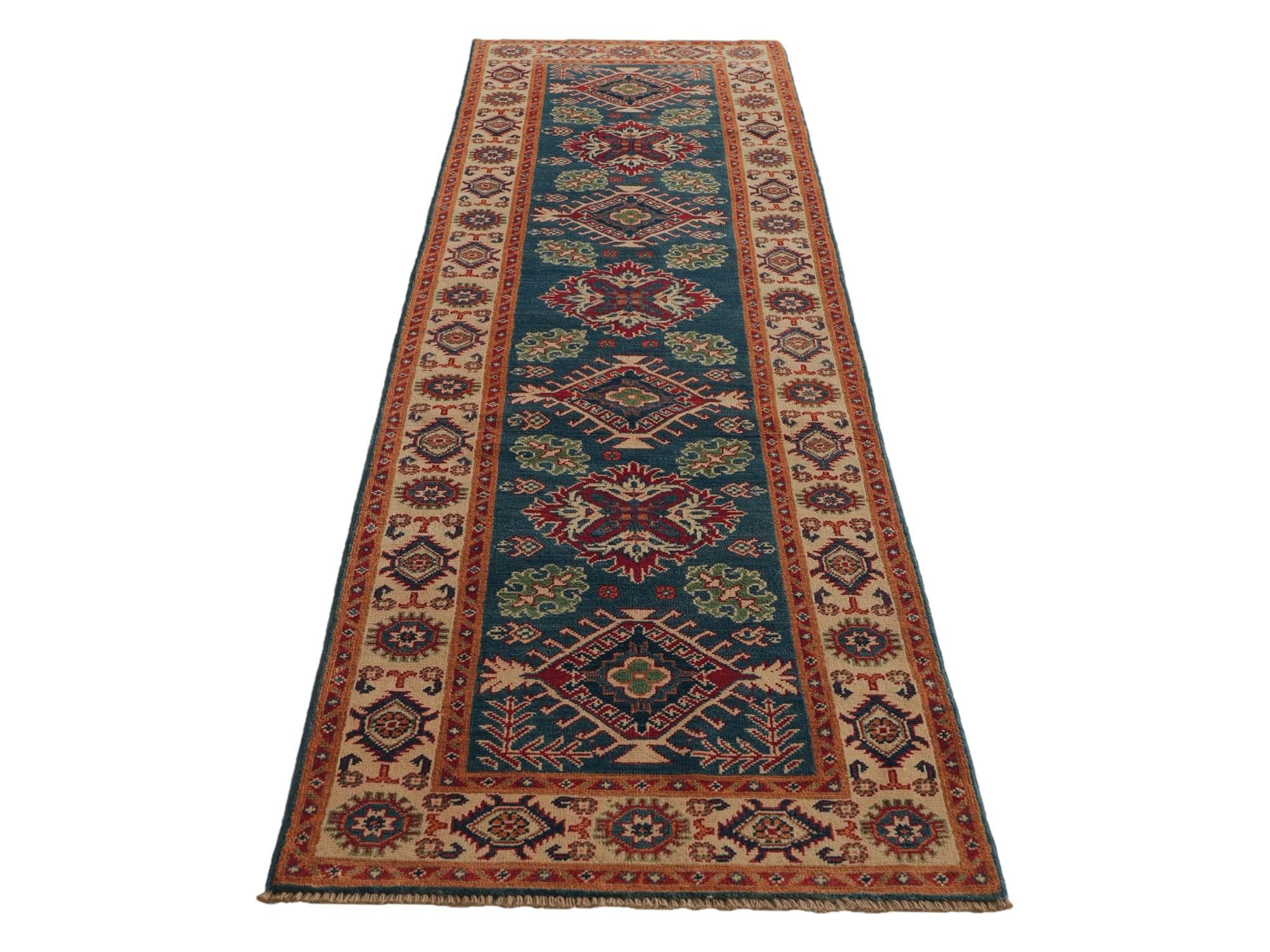2' 8 x 10' 1 Hand Knotted Kazak Runner Rug