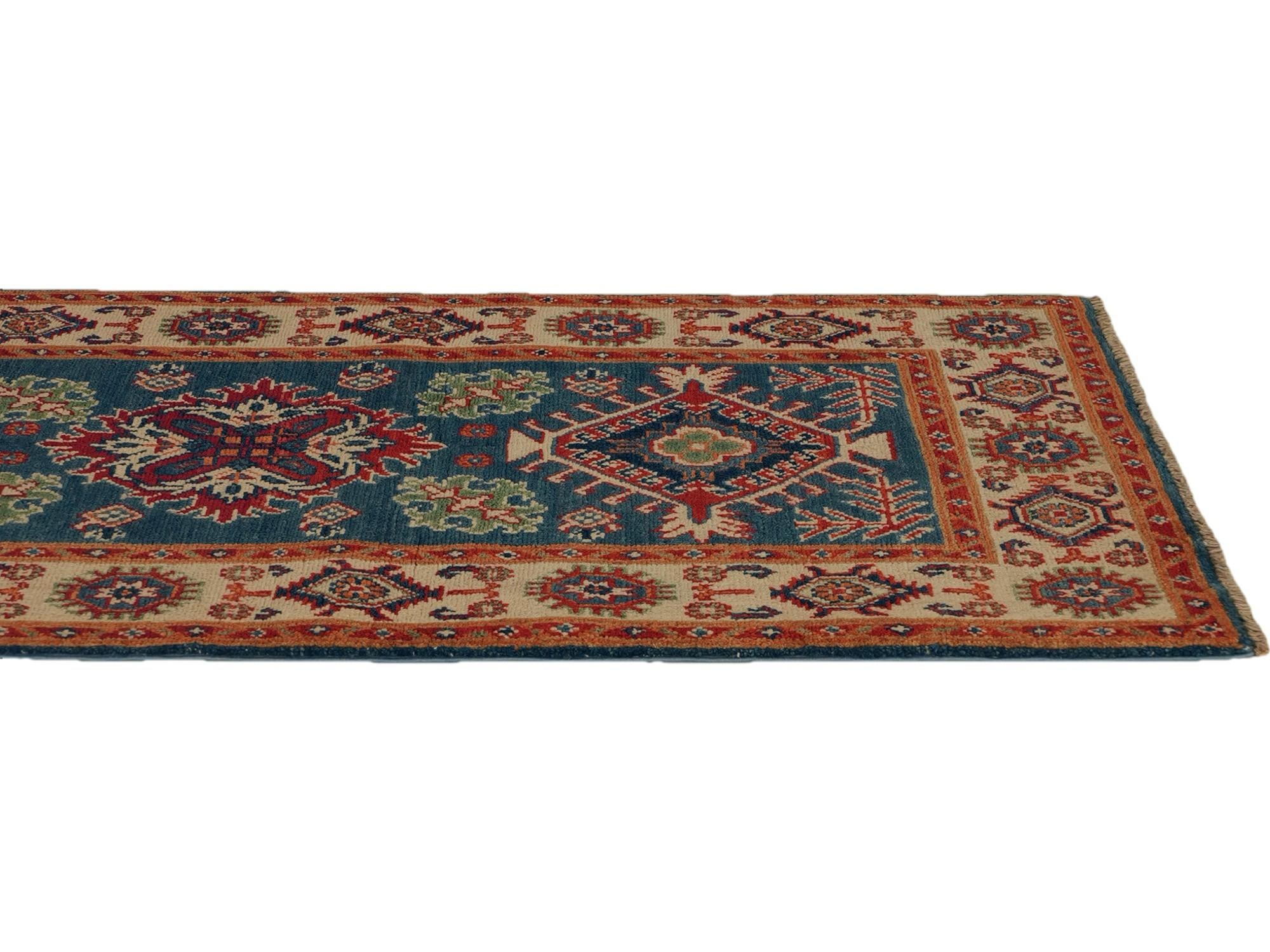 2' 8 x 10' 1 Hand Knotted Kazak Runner Rug