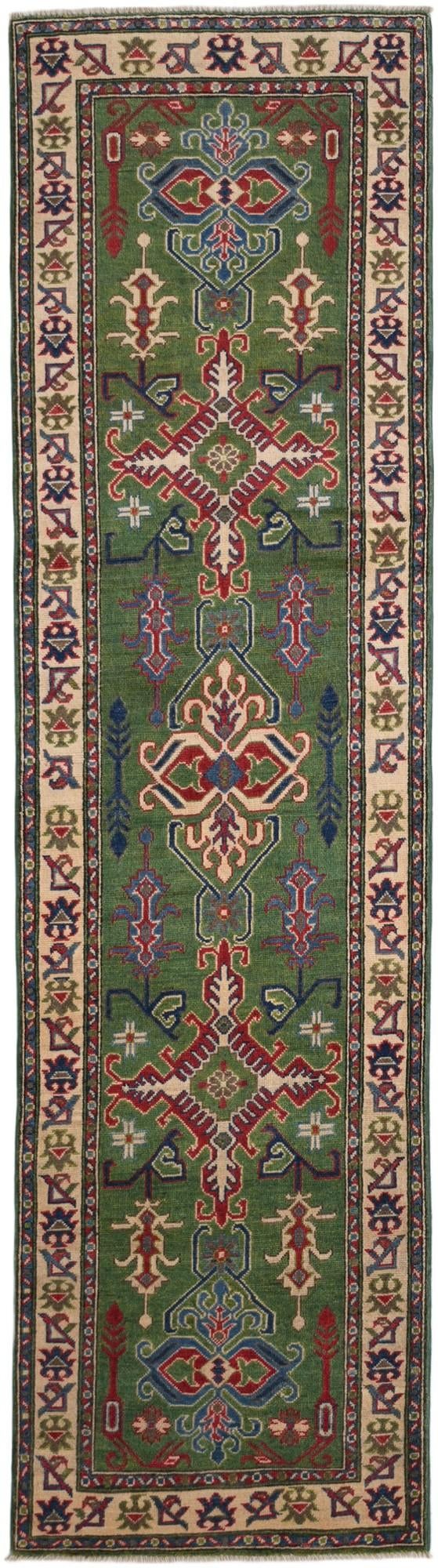 2' 8 x 9' 9 Hand Knotted Kazak Runner Rug