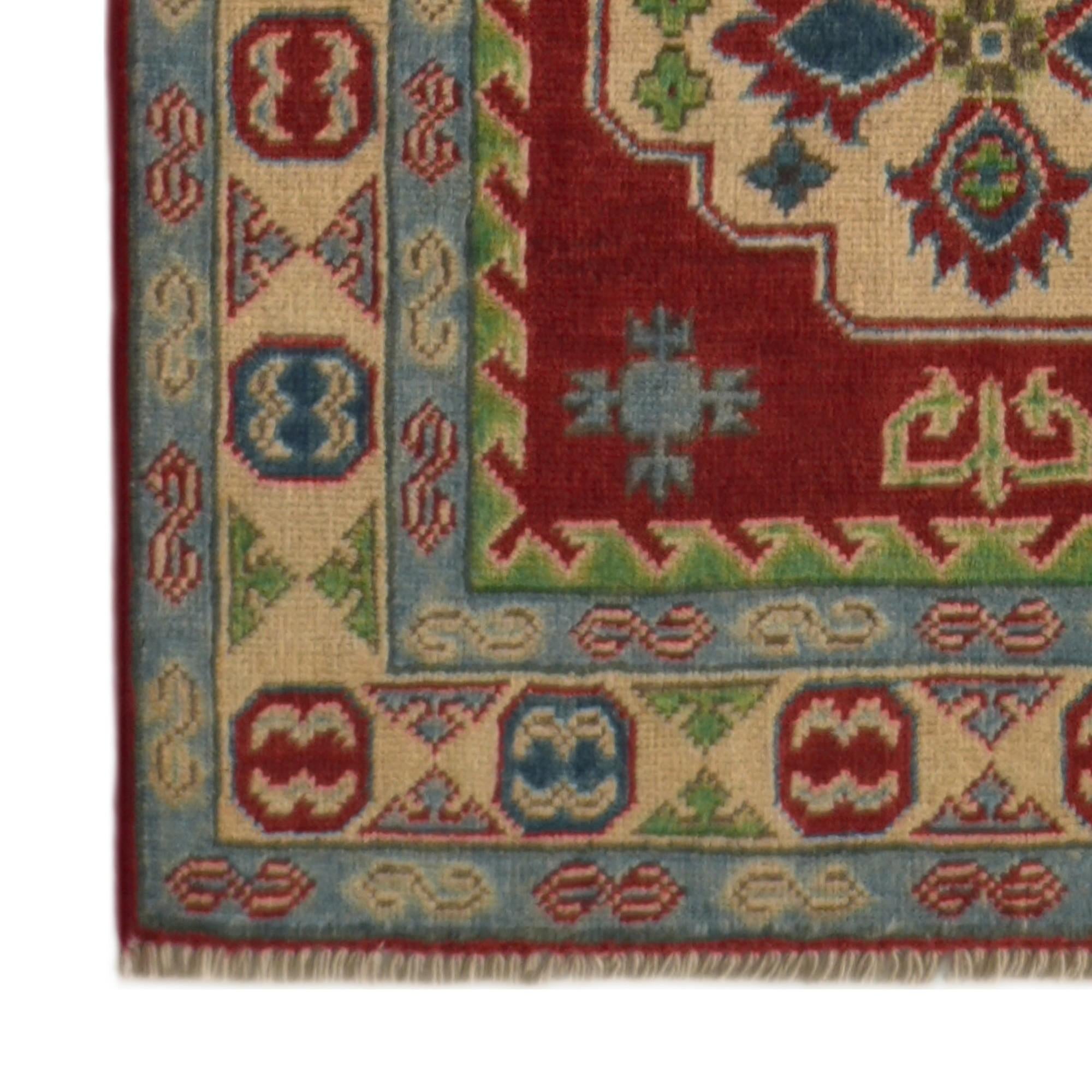 2' 9 x 12' 11 Hand Knotted Kazak Runner Rug