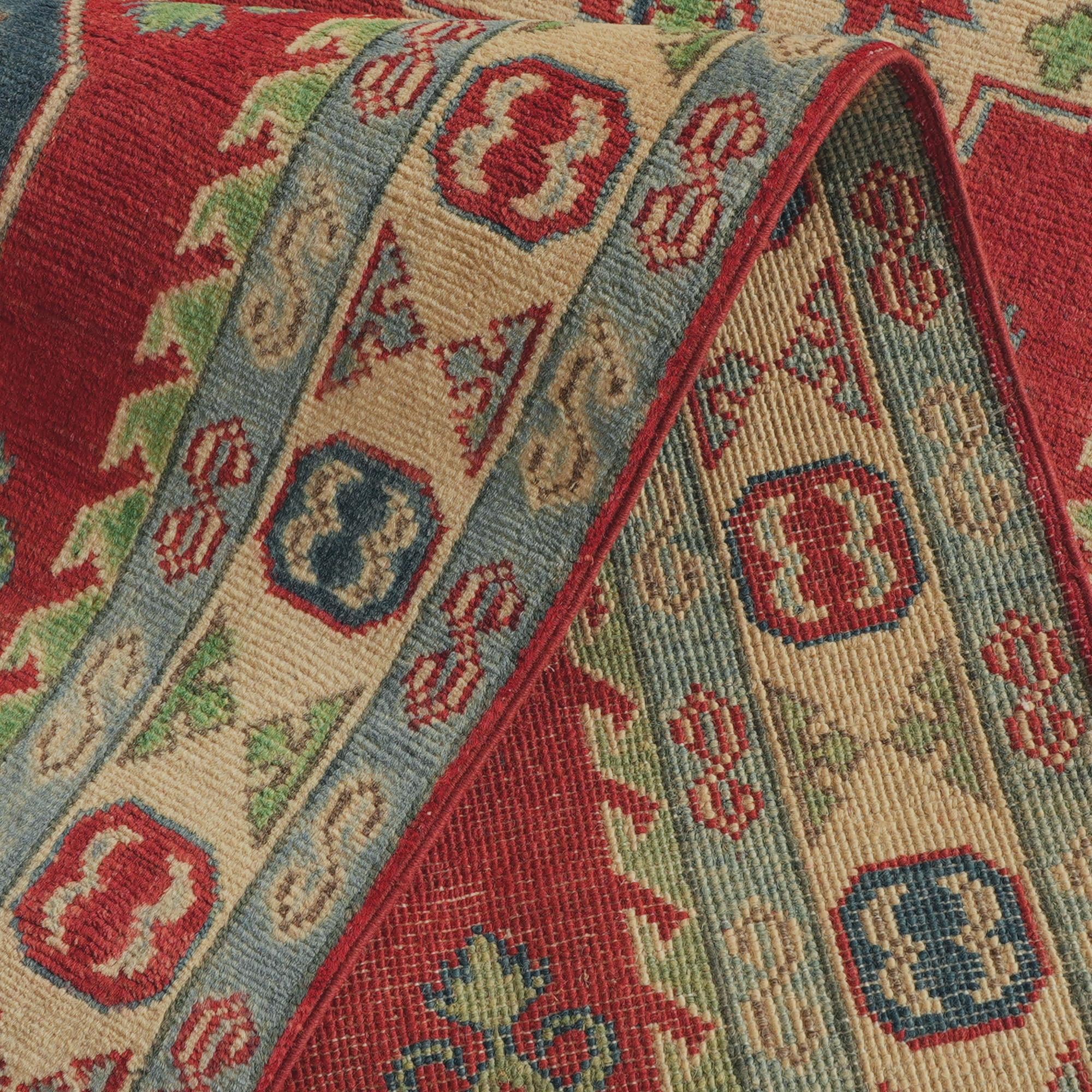 2' 9 x 12' 11 Hand Knotted Kazak Runner Rug