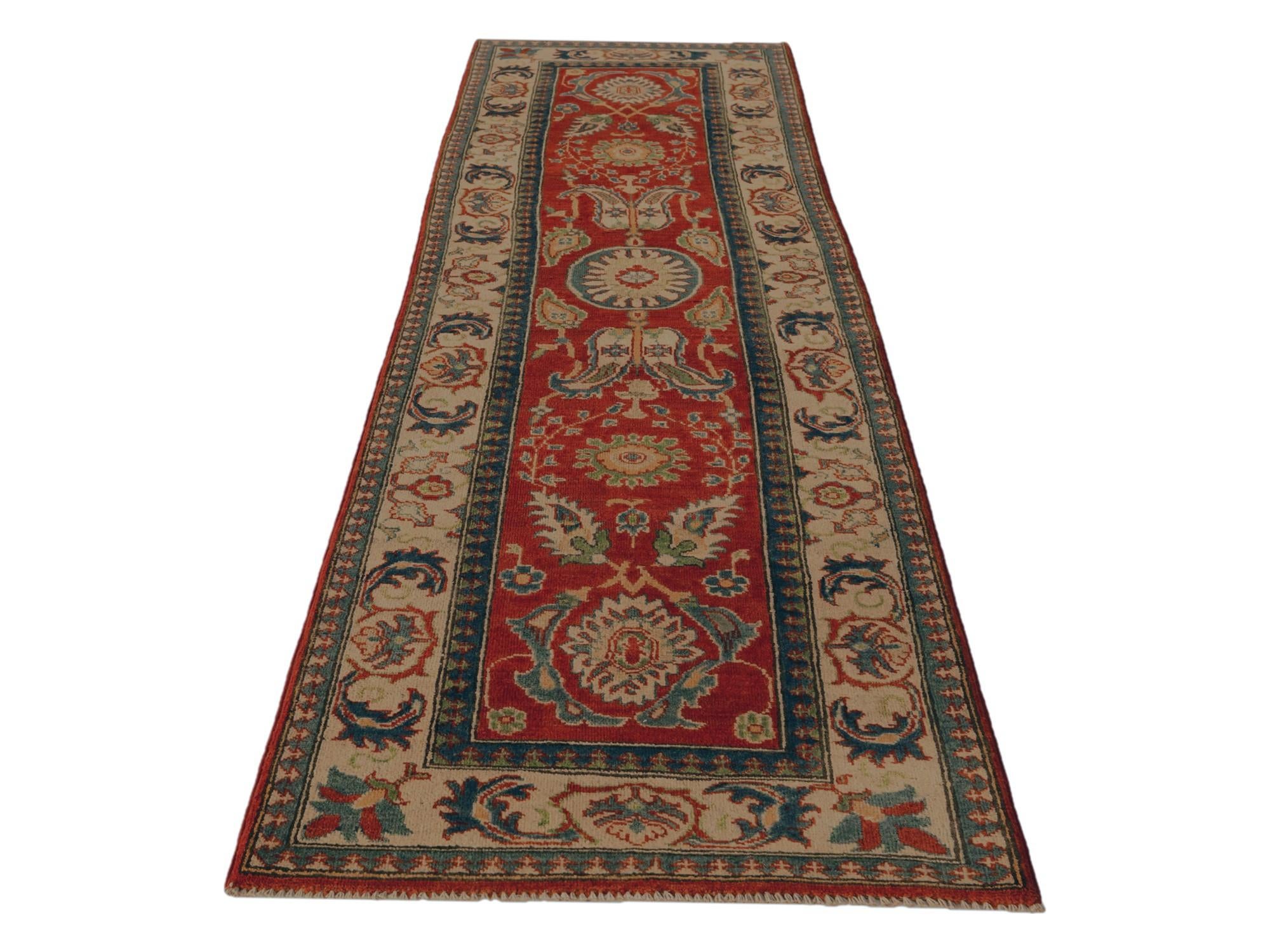 2' 8 x 9' 8 Hand Knotted Kazak Runner Rug