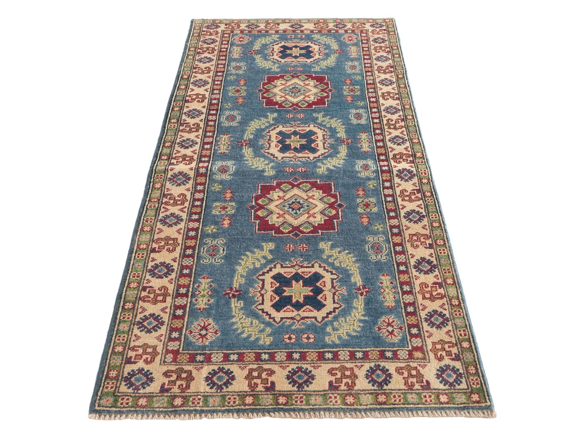 80cm x 200cm Hand Knotted Kazak Runner Rug