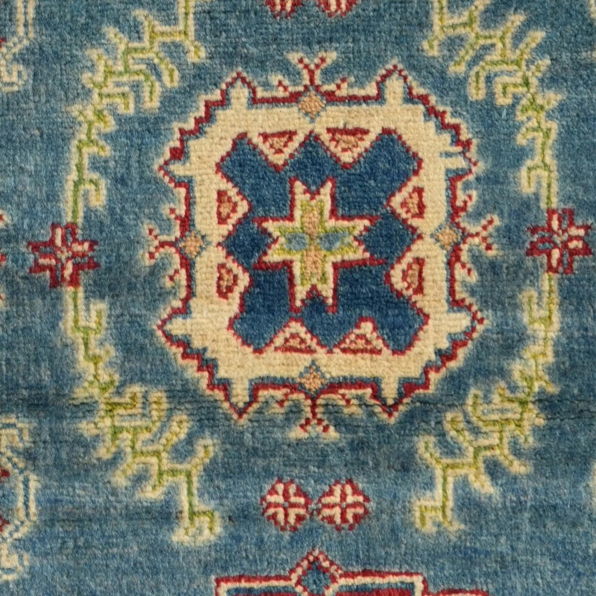 80cm x 200cm Hand Knotted Kazak Runner Rug