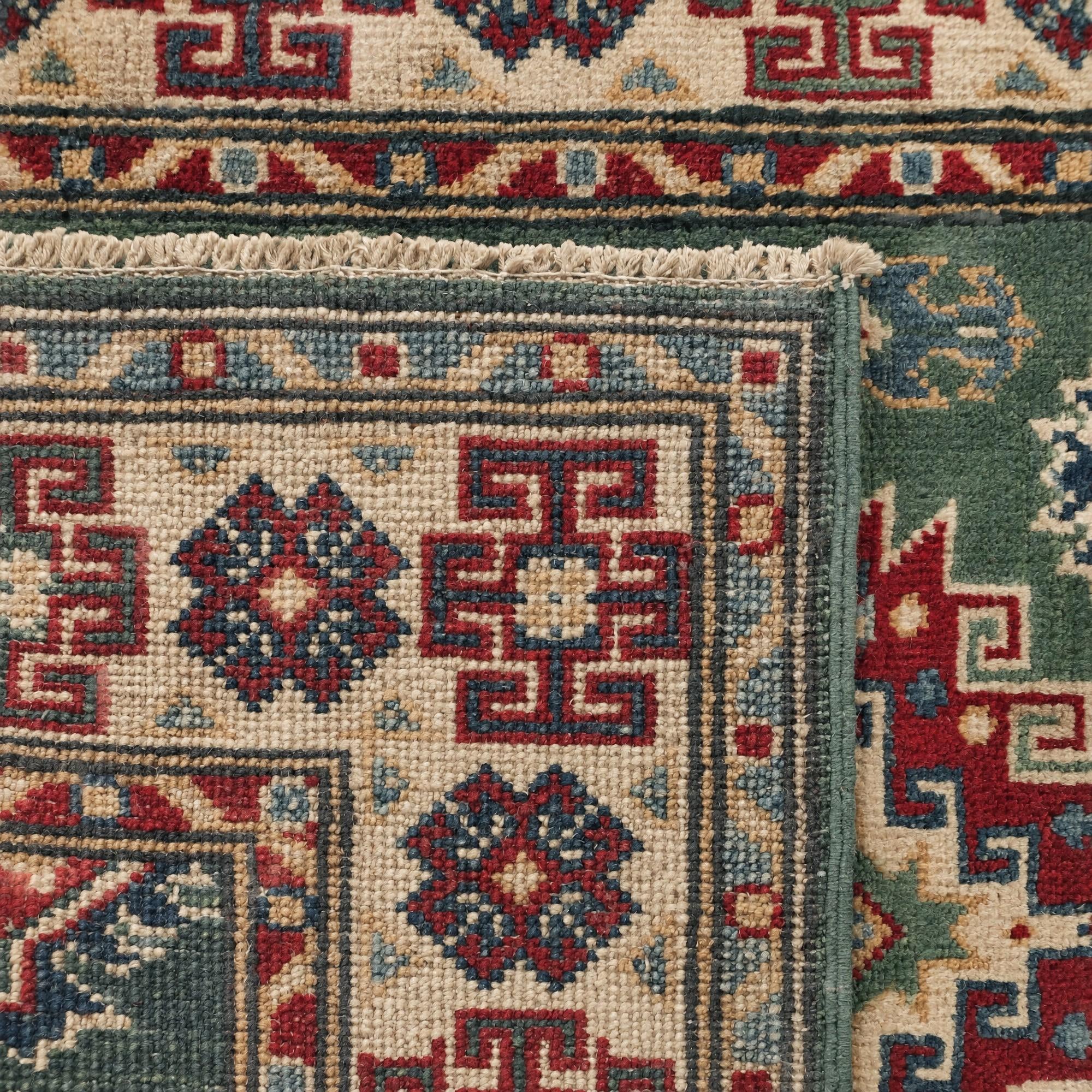 80cm x 290cm Hand Knotted Kazak Runner Rug