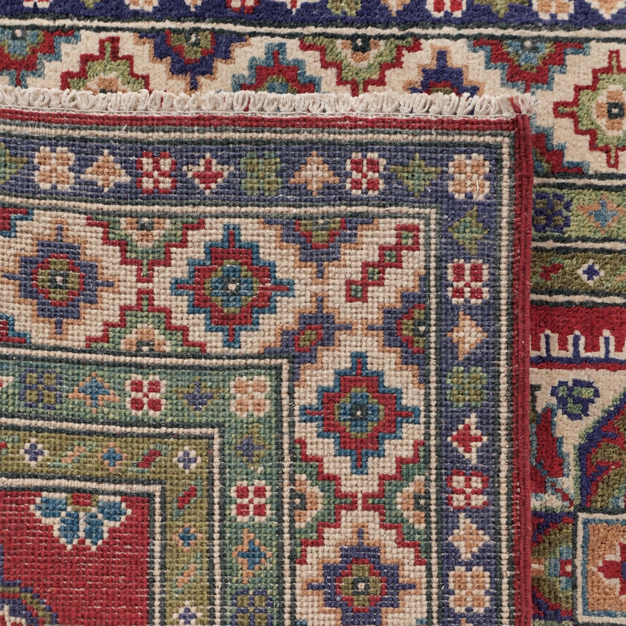 80cm x 275cm Hand Knotted Kazak Runner Rug