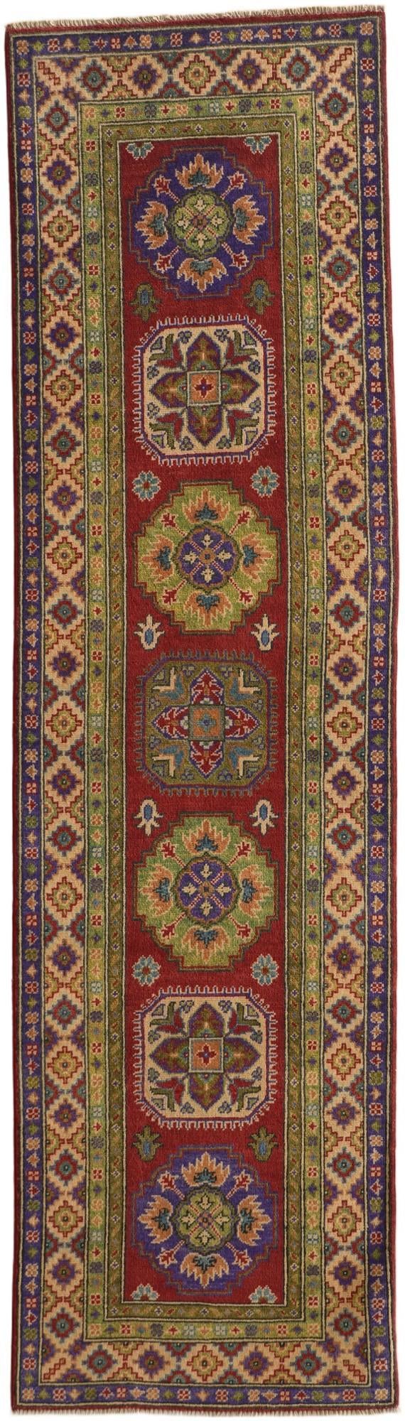 80cm x 275cm Hand Knotted Kazak Runner Rug