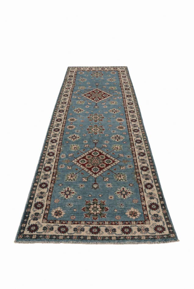 Detail image of 2' 8 x 9' 10 Hand Knotted Kazak Runner Rug