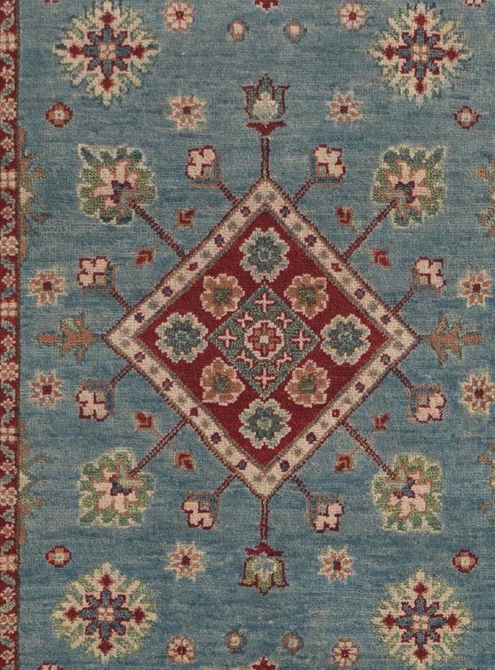 Detail image of 2' 8 x 9' 10 Hand Knotted Kazak Runner Rug
