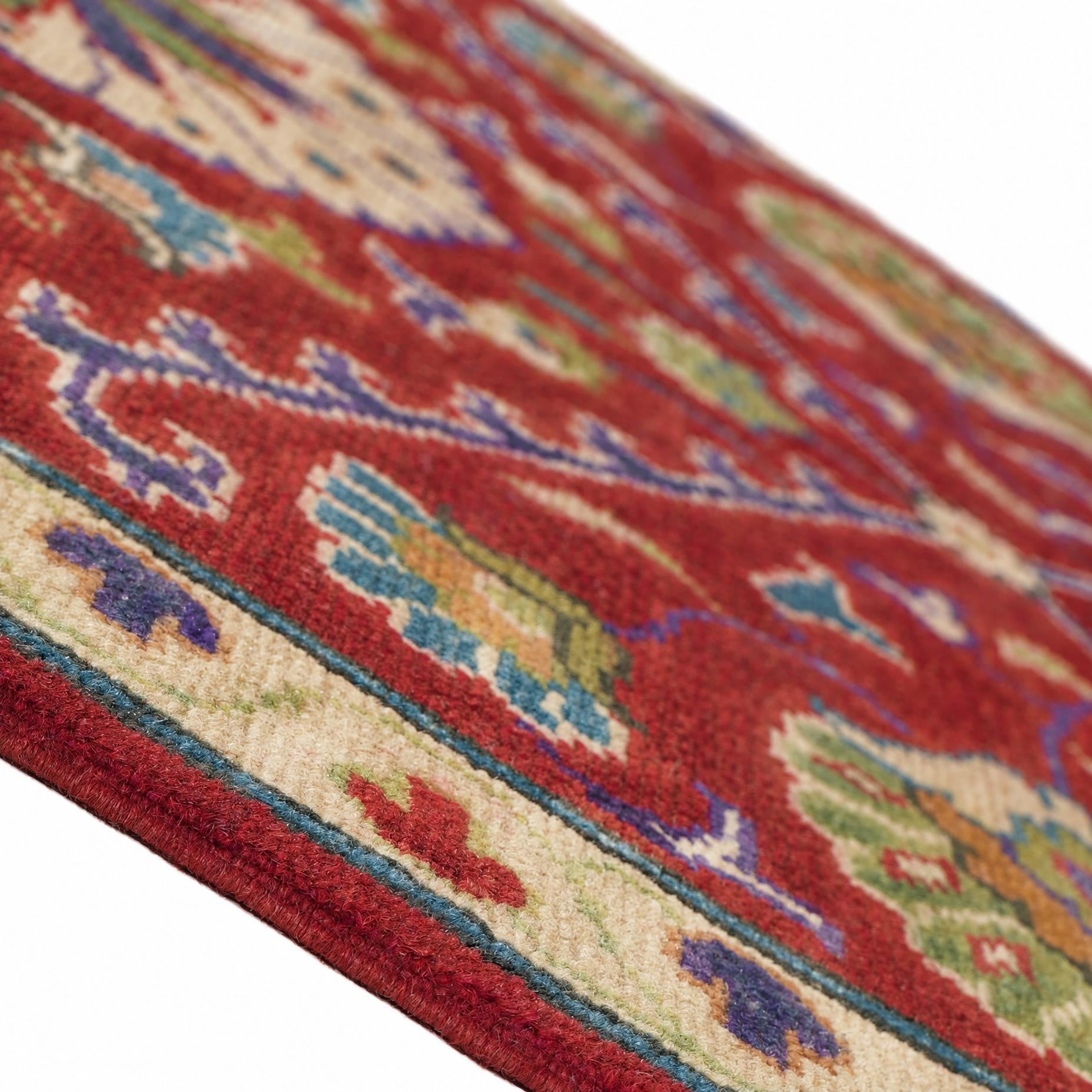 2' 9 x 8' 1 Hand Knotted Kazak Runner Rug