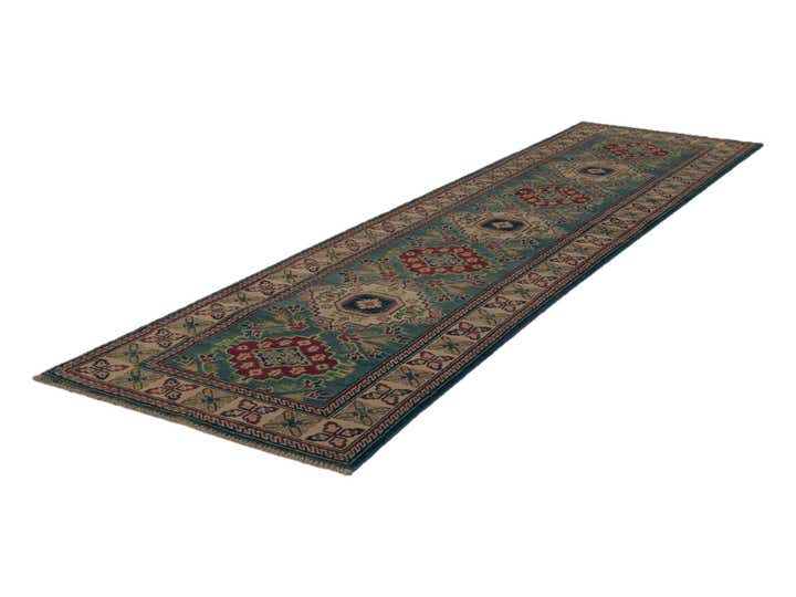 2' 7 x 10' Hand Knotted Kazak Runner Rug