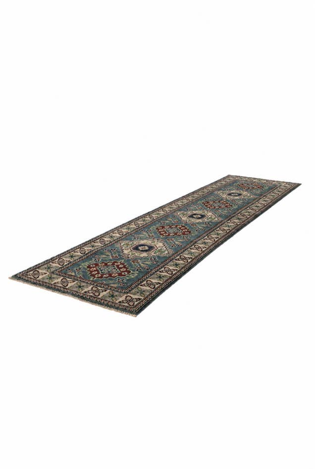Detail image of 2' 7 x 10' Hand Knotted Kazak Runner Rug