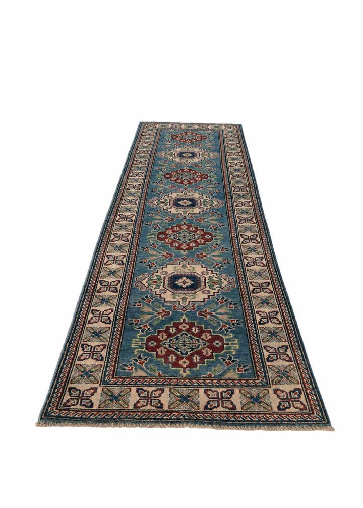 2' 7 x 10' Hand Knotted Kazak Runner Rug