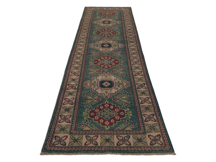Detail image of 2' 7 x 10' Hand Knotted Kazak Runner Rug