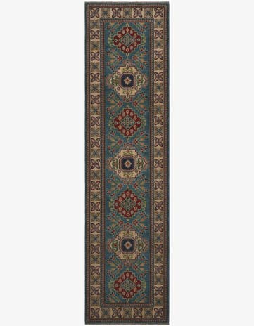 2' 7 x 10' Hand Knotted Kazak Runner Rug