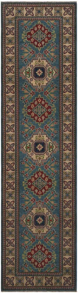 2' 7 x 10' Hand Knotted Kazak Runner Rug