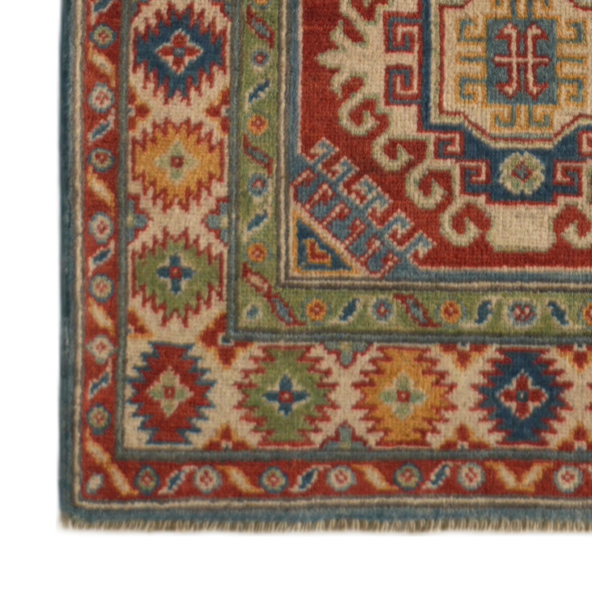 2' 7 x 9' 9 Hand Knotted Kazak Runner Rug
