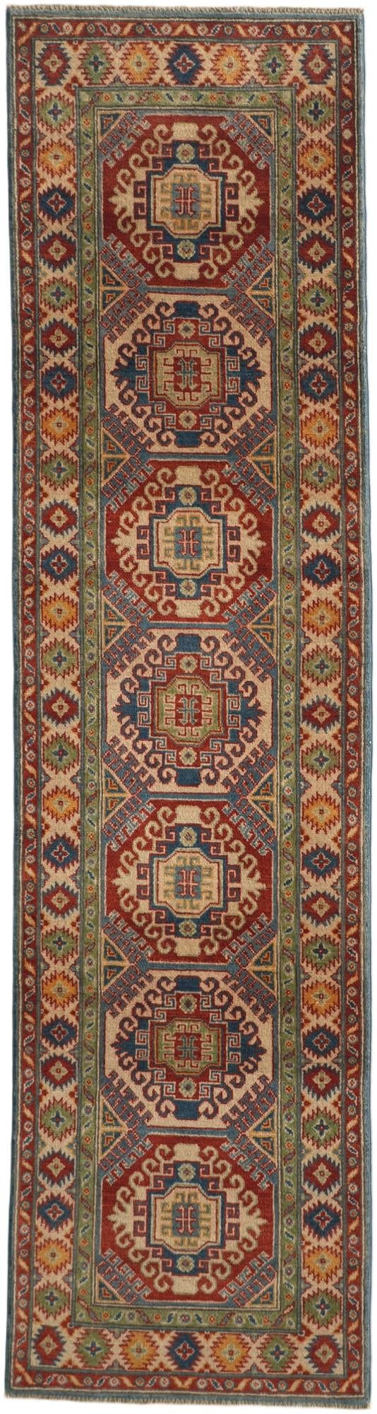 2' 7 x 9' 9 Hand Knotted Kazak Runner Rug