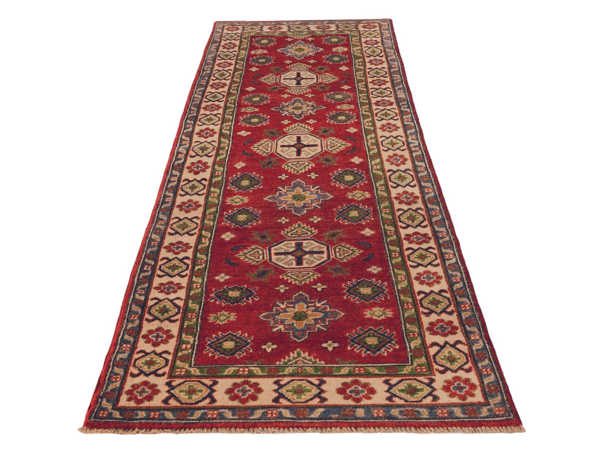 2' 9 x 8' 7 Hand Knotted Kazak Runner Rug