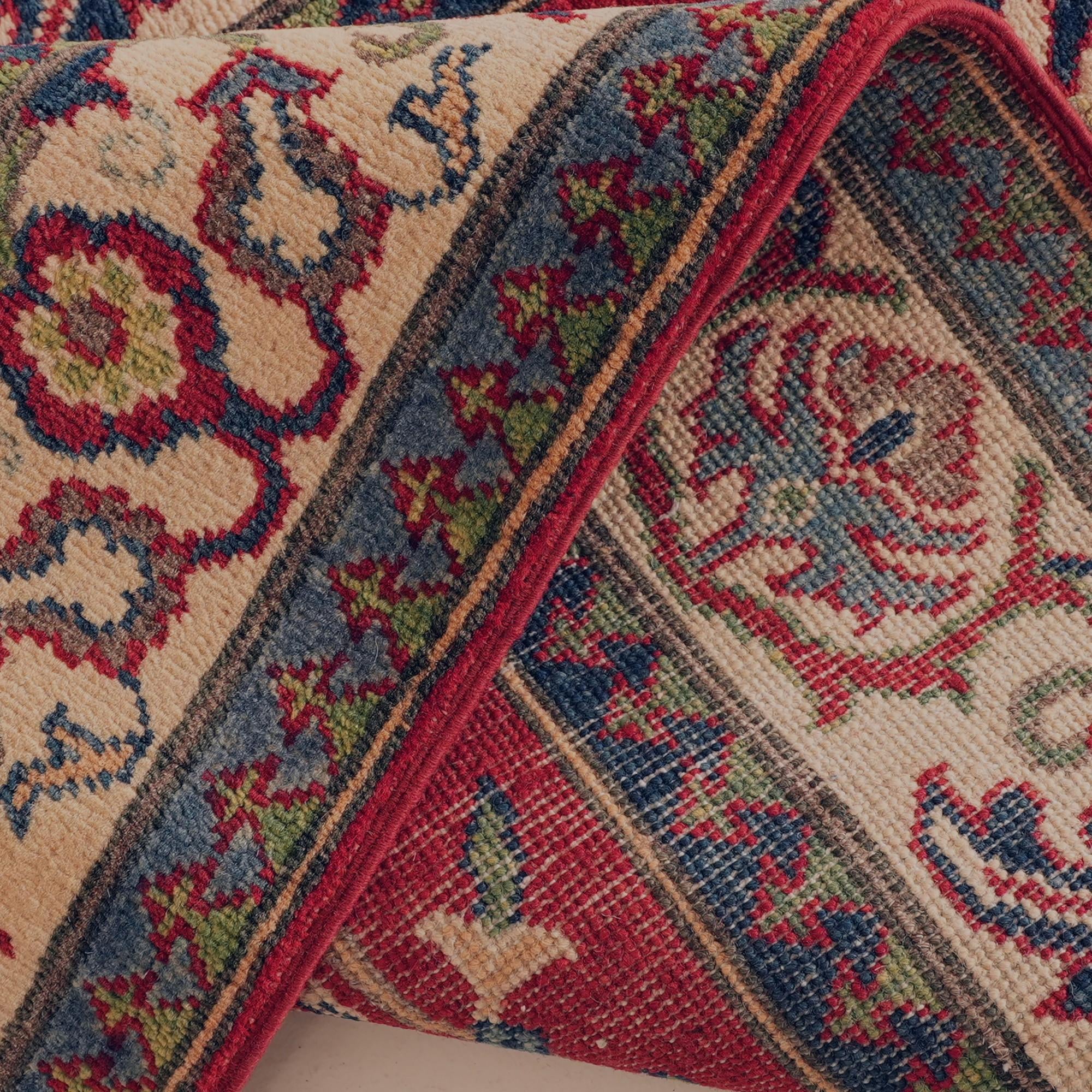 85cm x 300cm anudado a mano Kazak Alfombra Pasillera