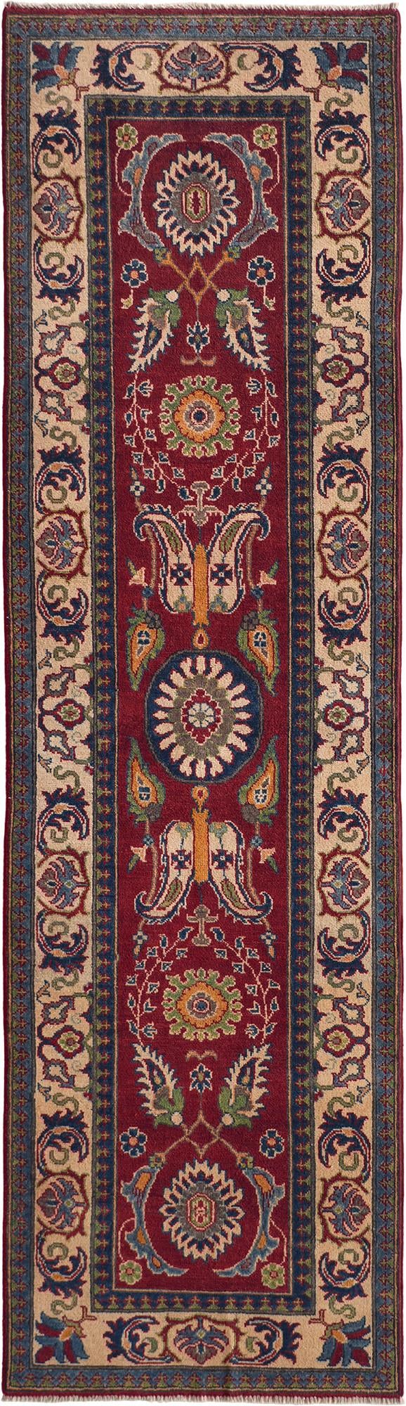 85cm x 300cm anudado a mano Kazak Alfombra Pasillera