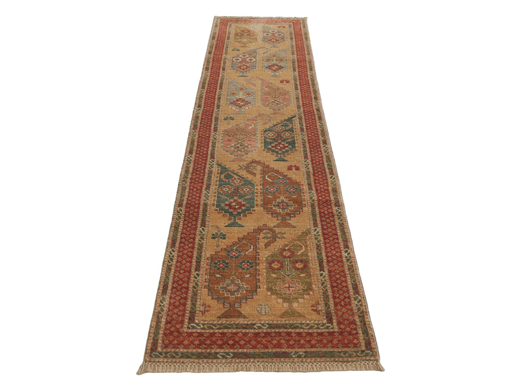 60cm x 270cm Hand Knotted Kazak Runner Rug