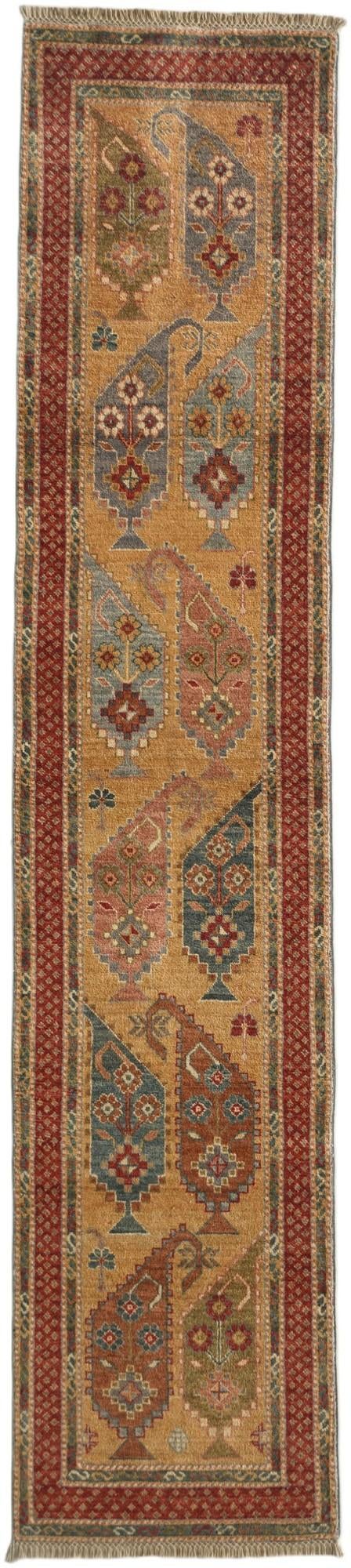 60cm x 270cm Hand Knotted Kazak Runner Rug