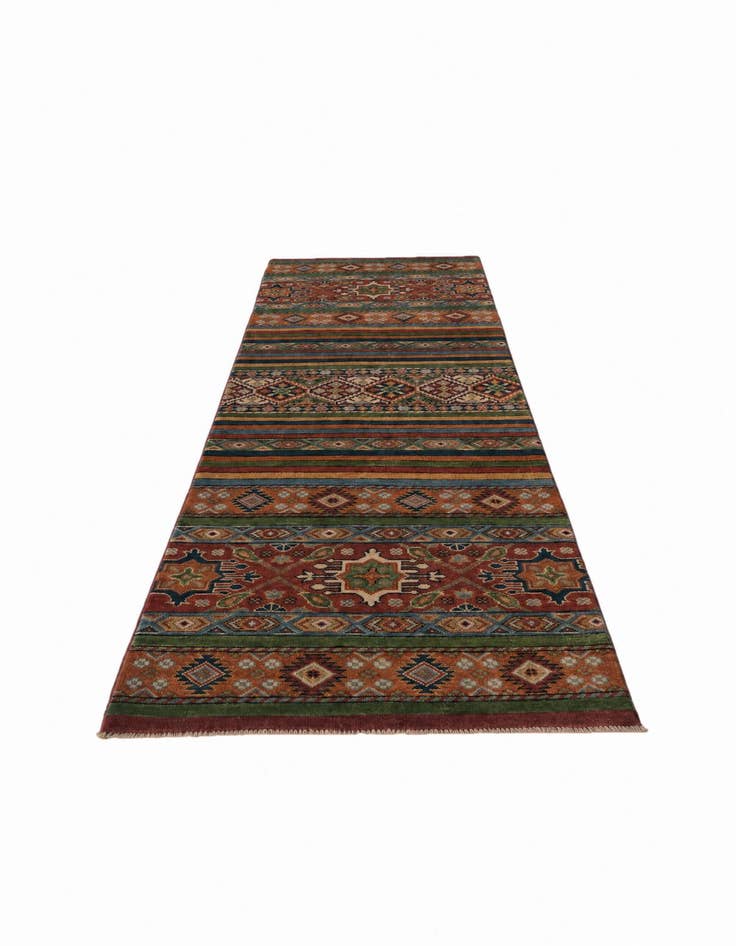 Detail image of 2' 8 x 9' 9 Hand Knotted Kazak Runner Rug