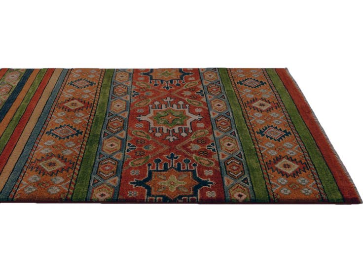 Detail image of 2' 8 x 9' 9 Hand Knotted Kazak Runner Rug