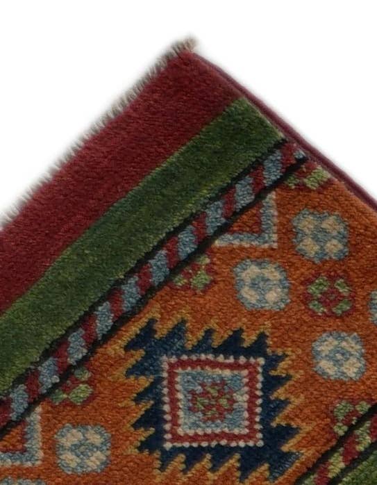 Detail image of 2' 8 x 9' 9 Hand Knotted Kazak Runner Rug