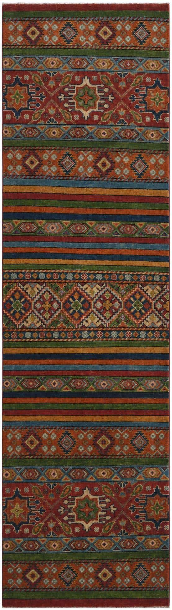 2' 8 x 9' 9 Hand Knotted Kazak Runner Rug