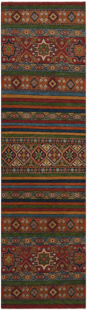 2' 8 x 9' 9 Hand Knotted Kazak Runner Rug