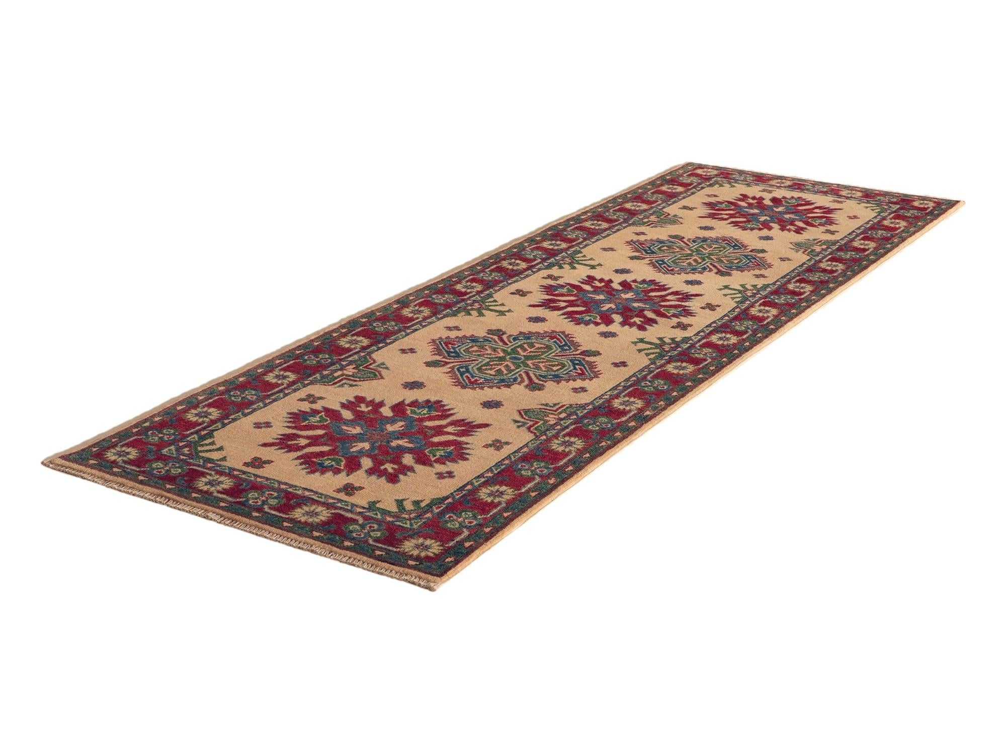 80cm x 245cm anudado a mano Kazak Alfombra Pasillera