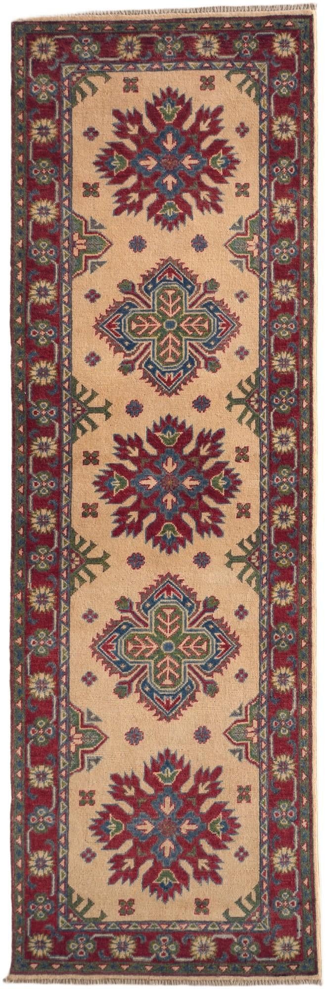 80cm x 245cm anudado a mano Kazak Alfombra Pasillera