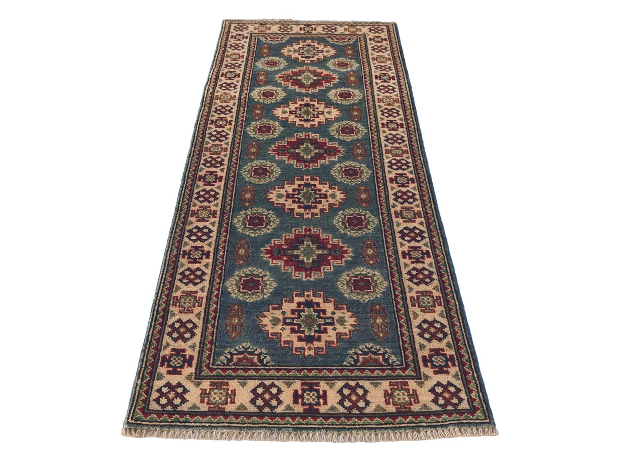 60cm x 180cm anudado a mano Kazak Alfombra Pasillera