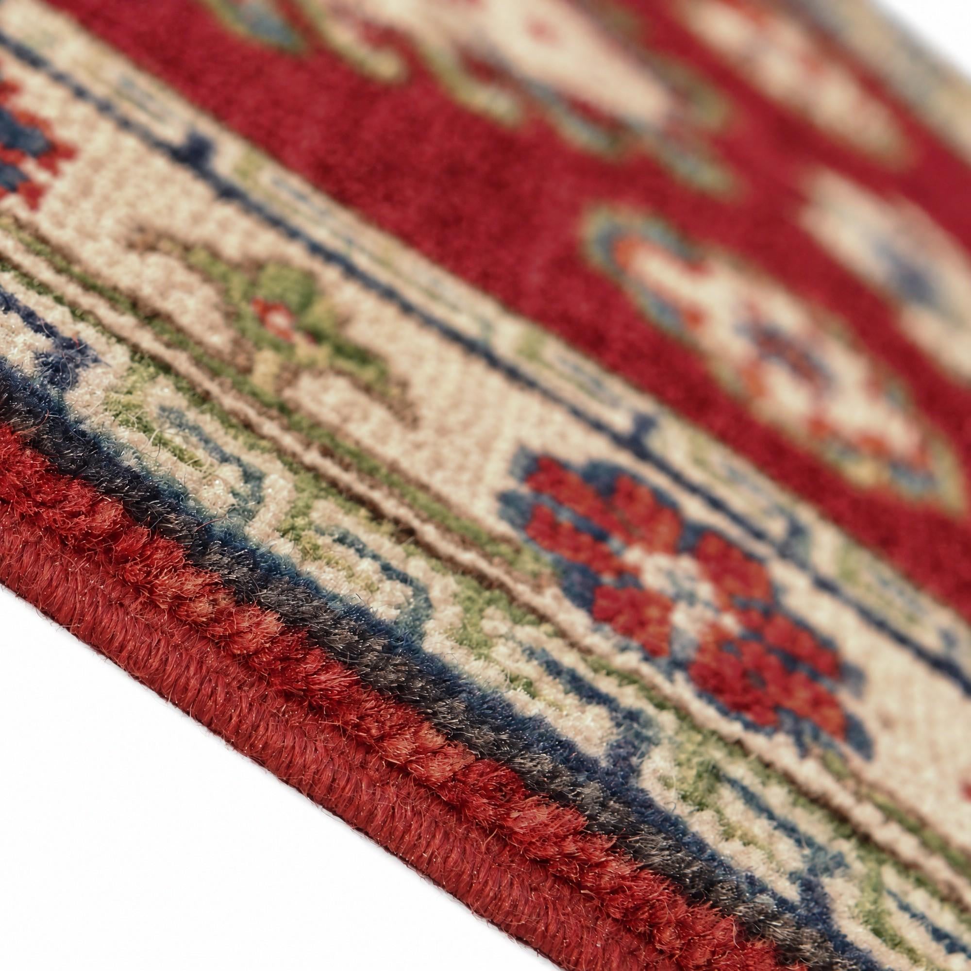 60cm x 180cm Hand Knotted Kazak Runner Rug