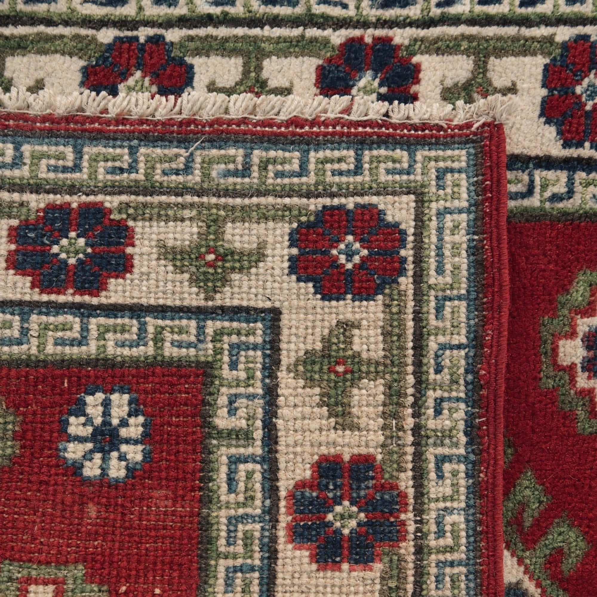 60cm x 180cm Hand Knotted Kazak Runner Rug