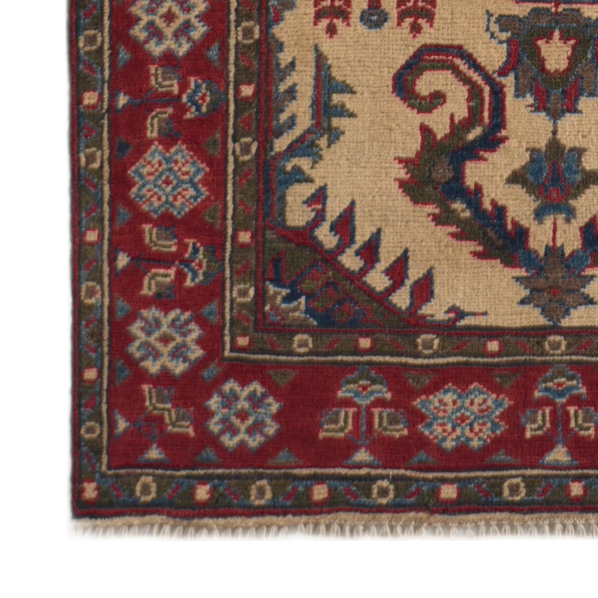 90cm x 290cm anudado a mano Kazak Alfombra Pasillera